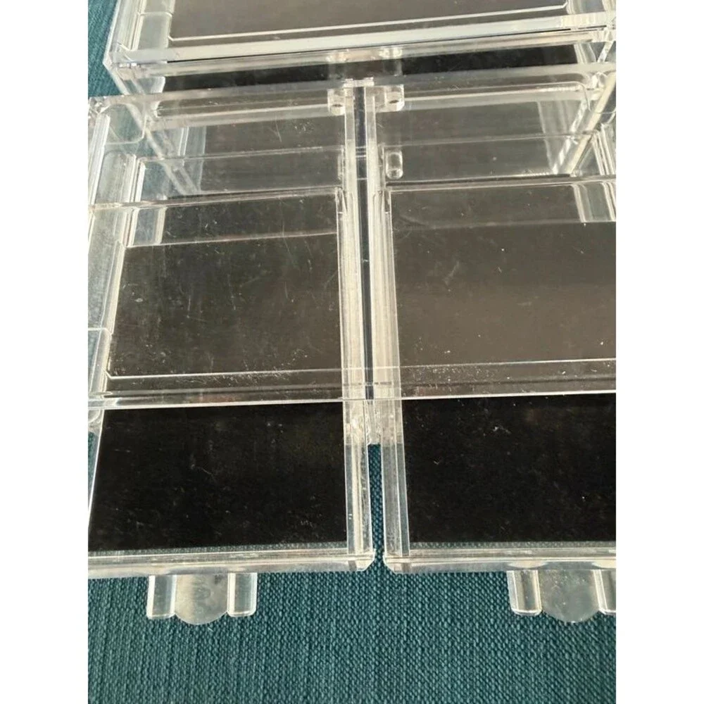 2 Pc Stacking Makeup Drawer Organizers Clear Acrylic